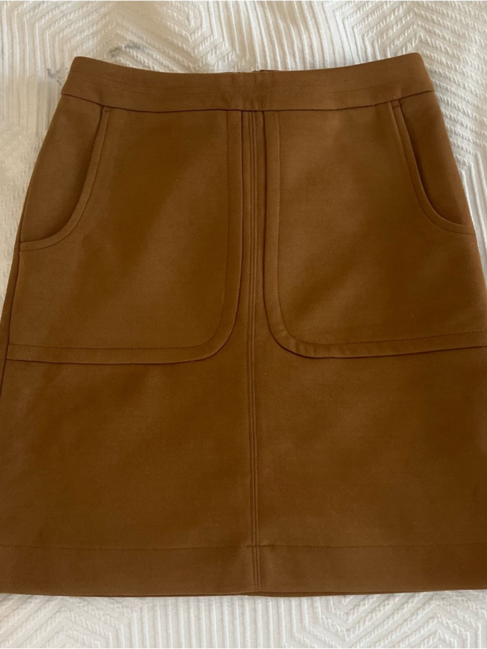 LOFT Outlet Faux-Suede Mini Skirt with Front Pockets - Size 00P